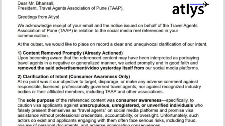 Atlys Withdraws Controversial Reel, Issues Apology After Travel Agents’ Objection