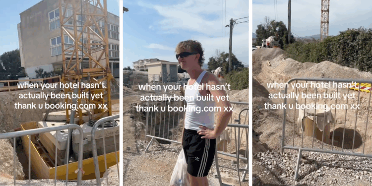 Former D.C. police officer Michael Fanone, wearing a black "Dropkick Murphys" band t-shirt, mid-confrontation with a bald man in a suit inside of a courtroom. Othe rman are seen restraining him.