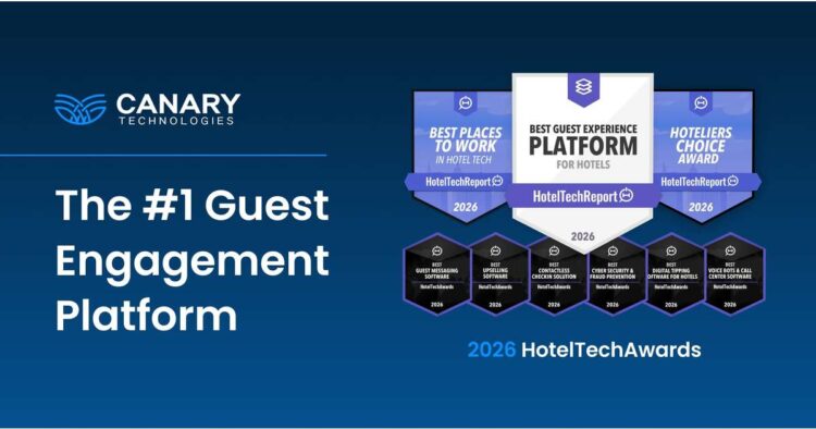 HotelTechAwards Names Canary Technologies the Best Guest Experience System