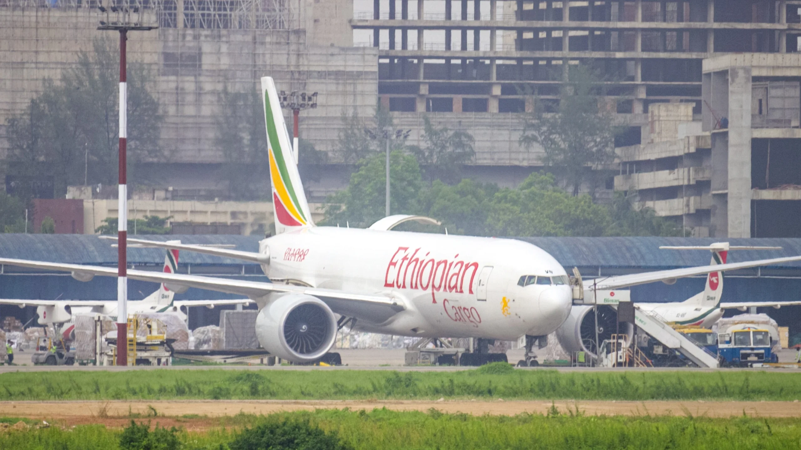 Ethiopian Airlines 777 Skidded off the Taxiway at Budapest Airport
