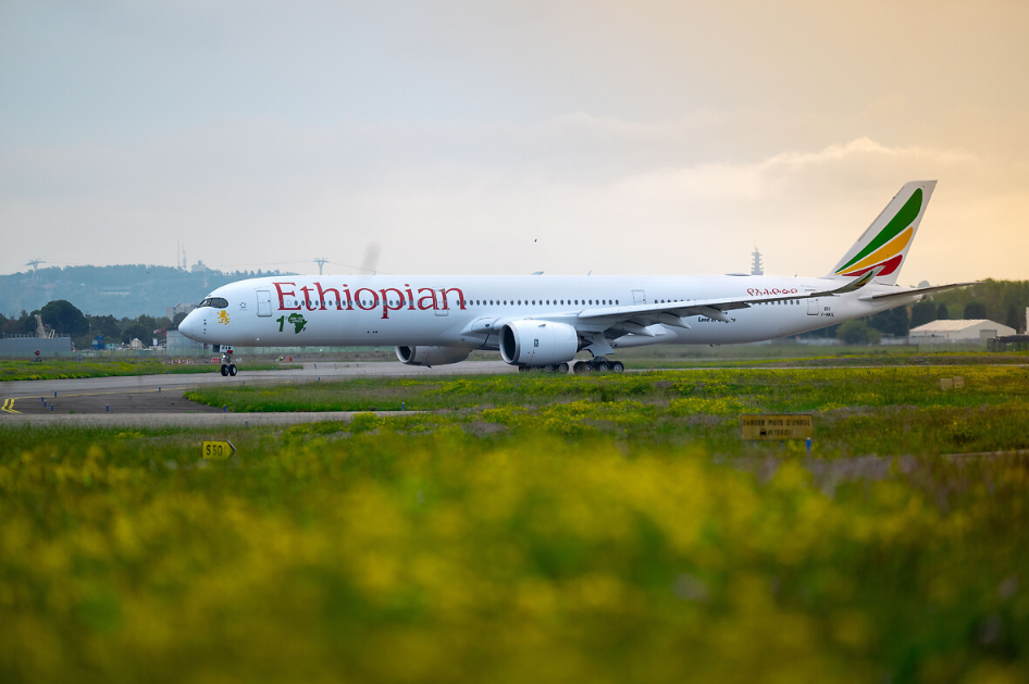 An Ethiopian Airlines Airbus A350-900.