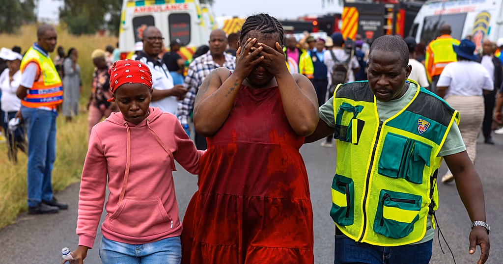 Families bid farewell to schoolchildren in South Africa killed in a school bus crash