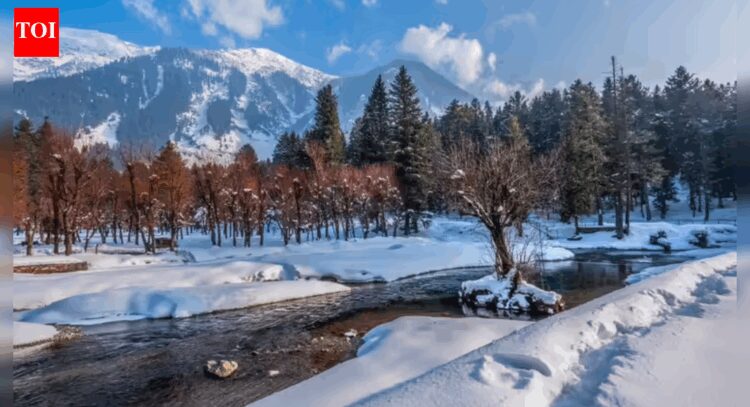 Frozen waterfall, heli-skiing in Gulmarg, help Kashmir bring back tourists | India News