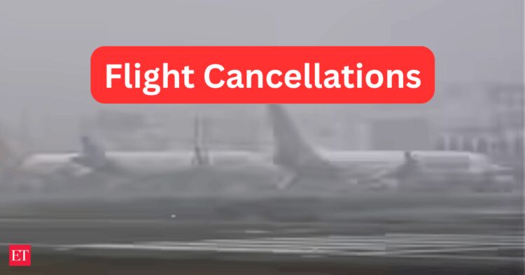 Flight cancellations today: IndiGo, SpiceJet and Air India issue advisories amid fog and snow disrup...
