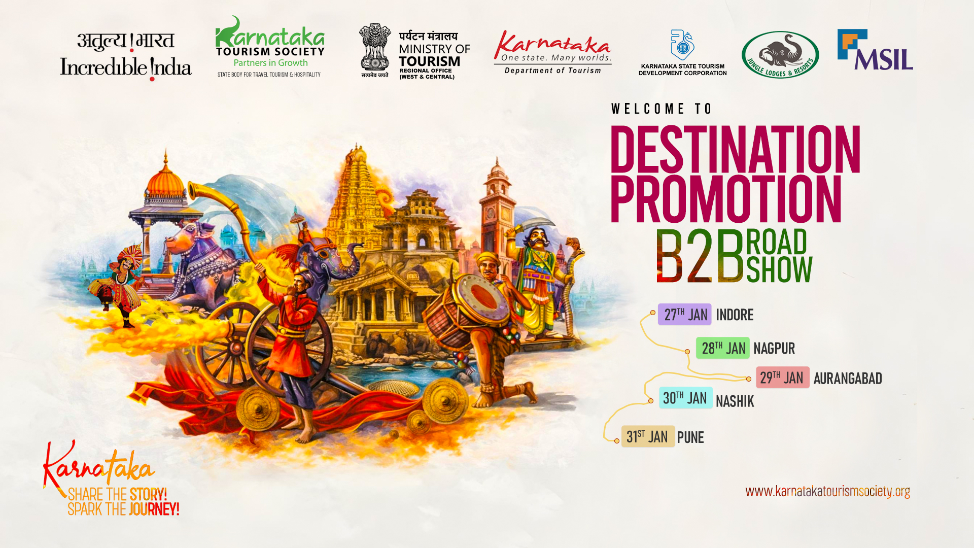 Karnataka Tourism Society Launches Central India B2B Roadshow Series