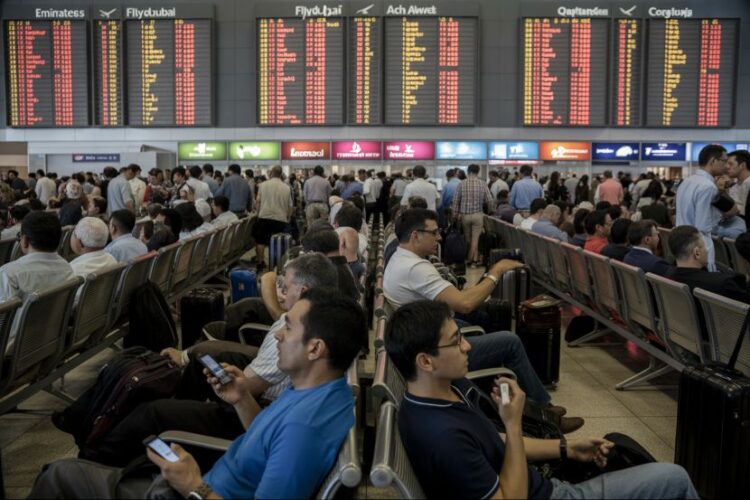 Flight disruptions across the middle east