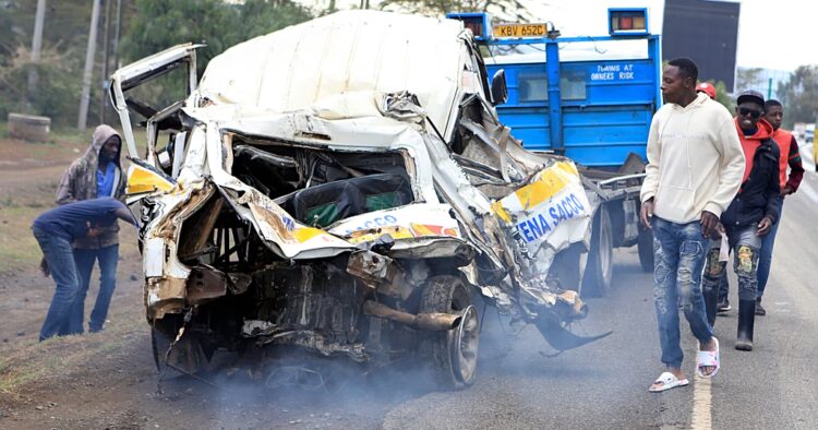 Road collision involving fuel tanker causes huge fire in Nairobi