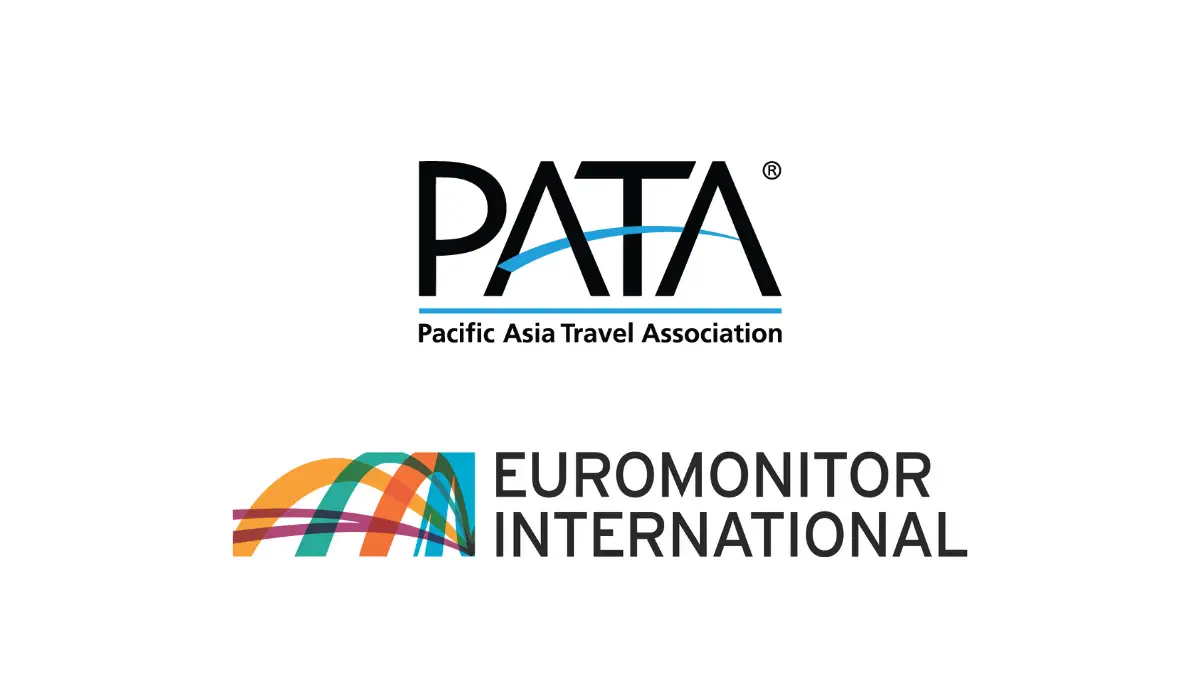 PATA Pacific Asia Travel Association logo above Euromonitor International logo on a white background.