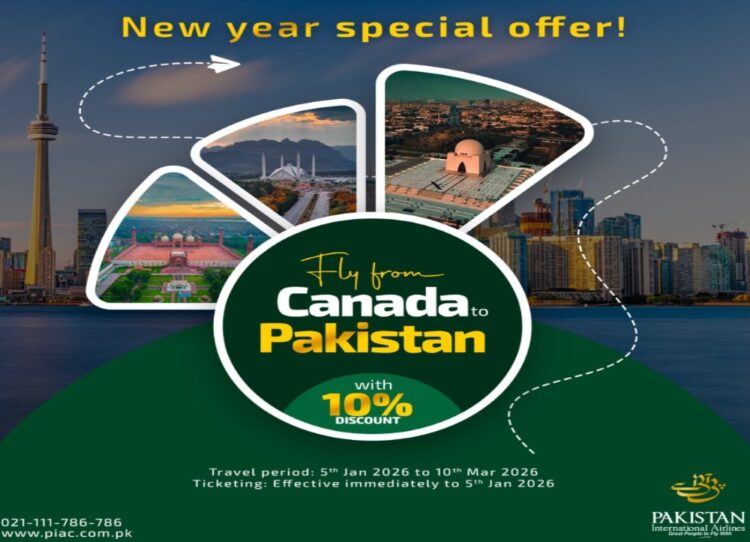Pakistan International Airlines Offers Ten Percent Discount on Flights from Canada to Pakistan for T...