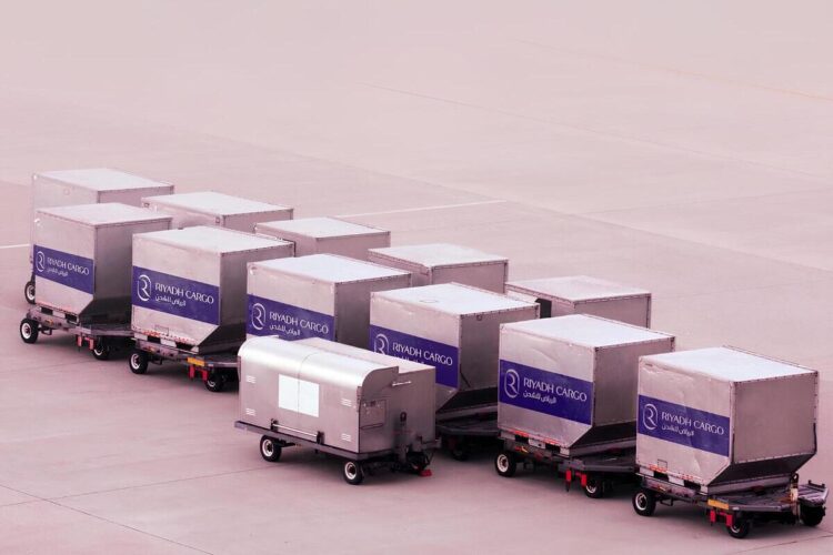 Cargo containers for Riyadh Air's new cargo arm Riyadh Cargo