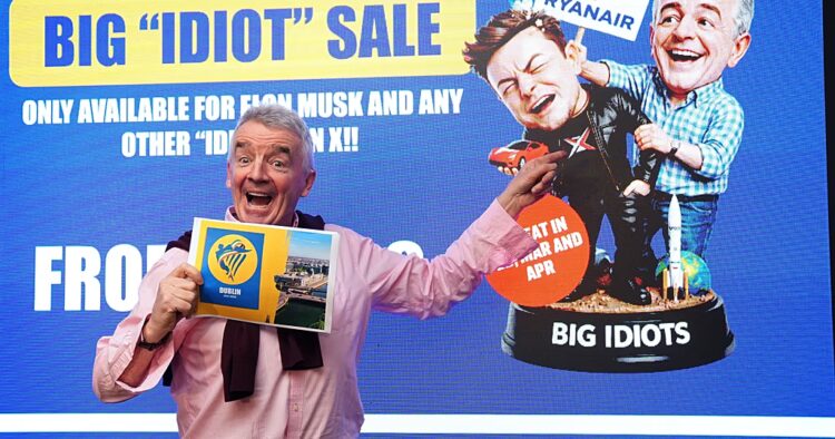 Ryanair boss O'Leary thanks Musk for 'Big idiot' publicity over Starlink spat