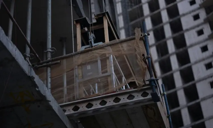 A high-rise building under construction