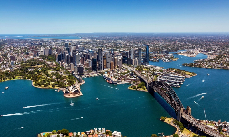Aerial view of Syndey, Australia