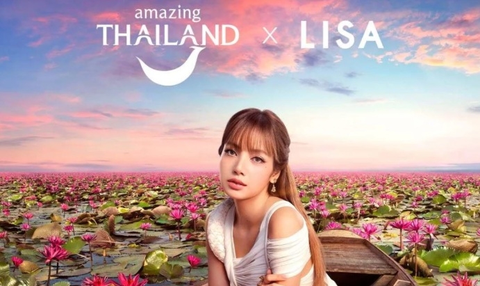 Thailand's tourism agency has denied allegations that it used artificial intelligence (AI) to produce marketing images featuring Black Pink member Lisa. [Photo source = SCMP]