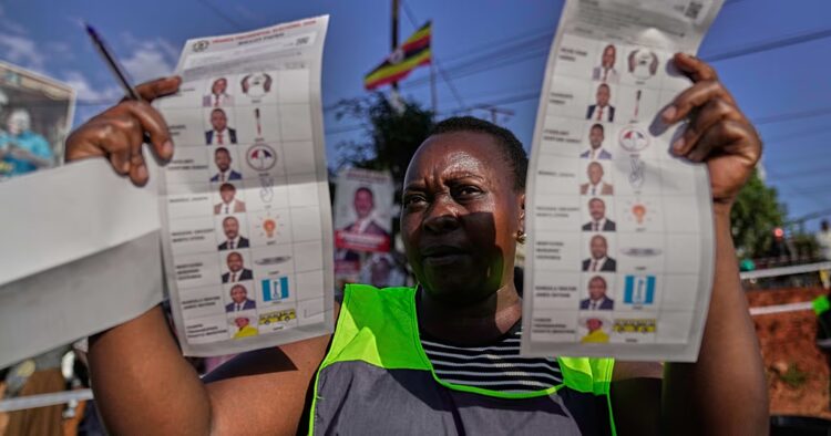 With polls closed, vote counts are underway in Uganda presidential election