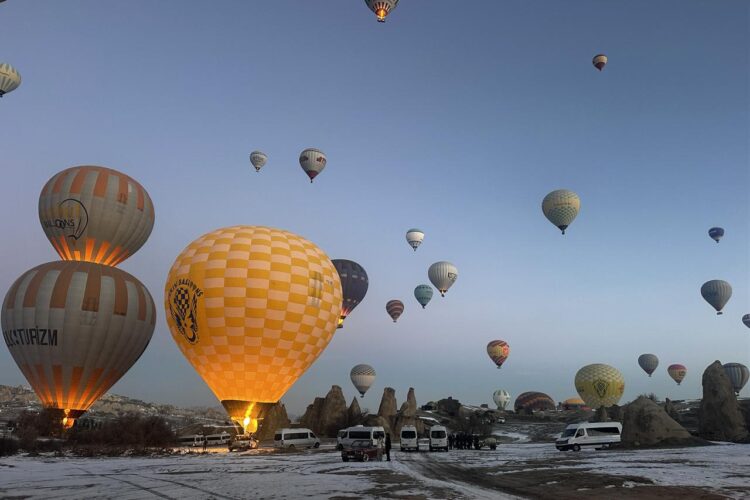 With the visa exemption for Chinese citizens and 2026 marking the Year of the Horse in the Chinese zodiac, tourism is expected to surge in Cappadocia, famously known as the Land of Beautiful Horses, during the first quarter of the year. Nevsehir, Türkiye, January 9, 2025. (AA Photo)
