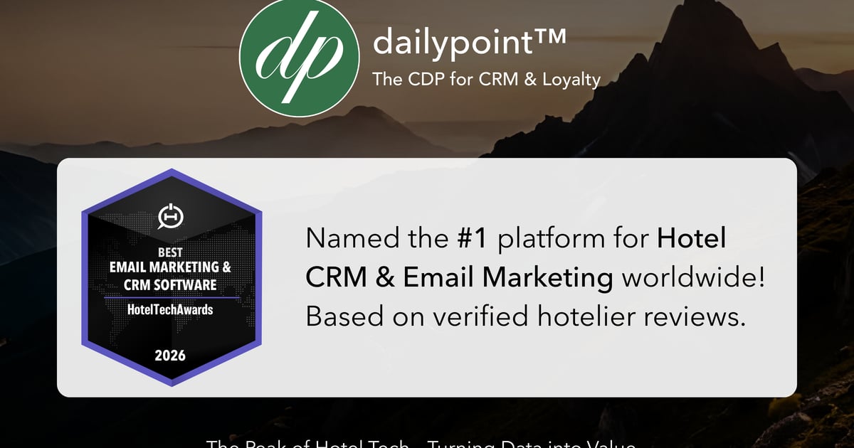 dailypoint™ Named #1 Hotel CRM & E-Mail Marketing Solution in 2026 HotelTechAwards