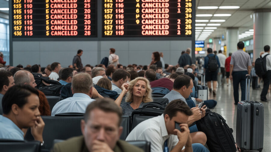 Hundreds Of Passengers Stranded In USA As American And United Airlines Delays 1423 And Cancel 30 Fli...