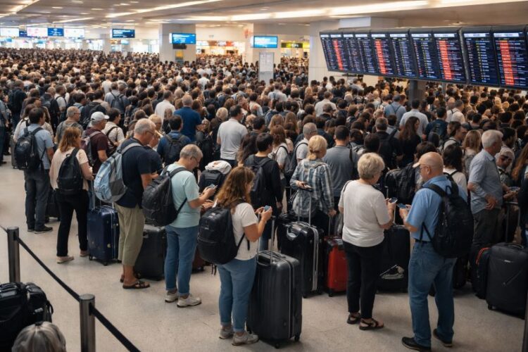 Thousands of travellers left stranded as united, american airlines, delta, and republic face widespread delays and cancellations at chicago o