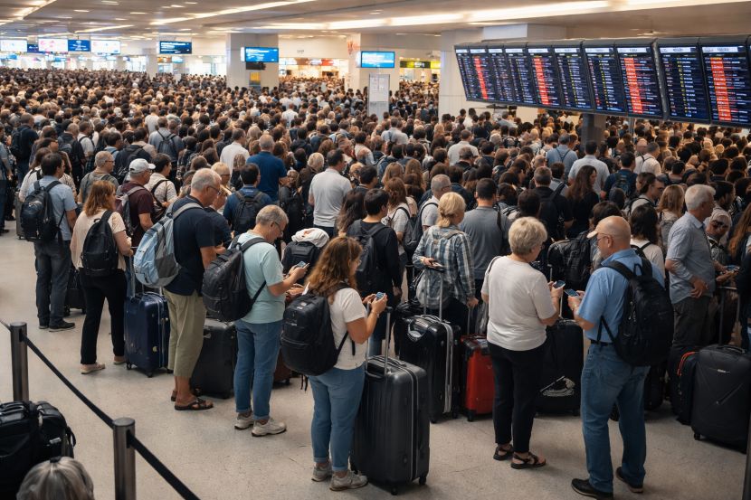 Thousands of travellers left stranded as united, american airlines, delta, and republic face widespread delays and cancellations at chicago o