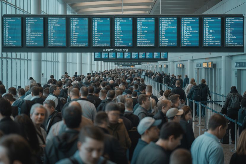 Thousands of frustrated passengers stranded across us airports amid 78 flight cancellations and 547 delays