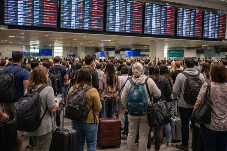 Travel chaos as american airlines, delta, jetblue, and united faces 259 delays and 4 cancellations to new york, chicago, london and major us cities