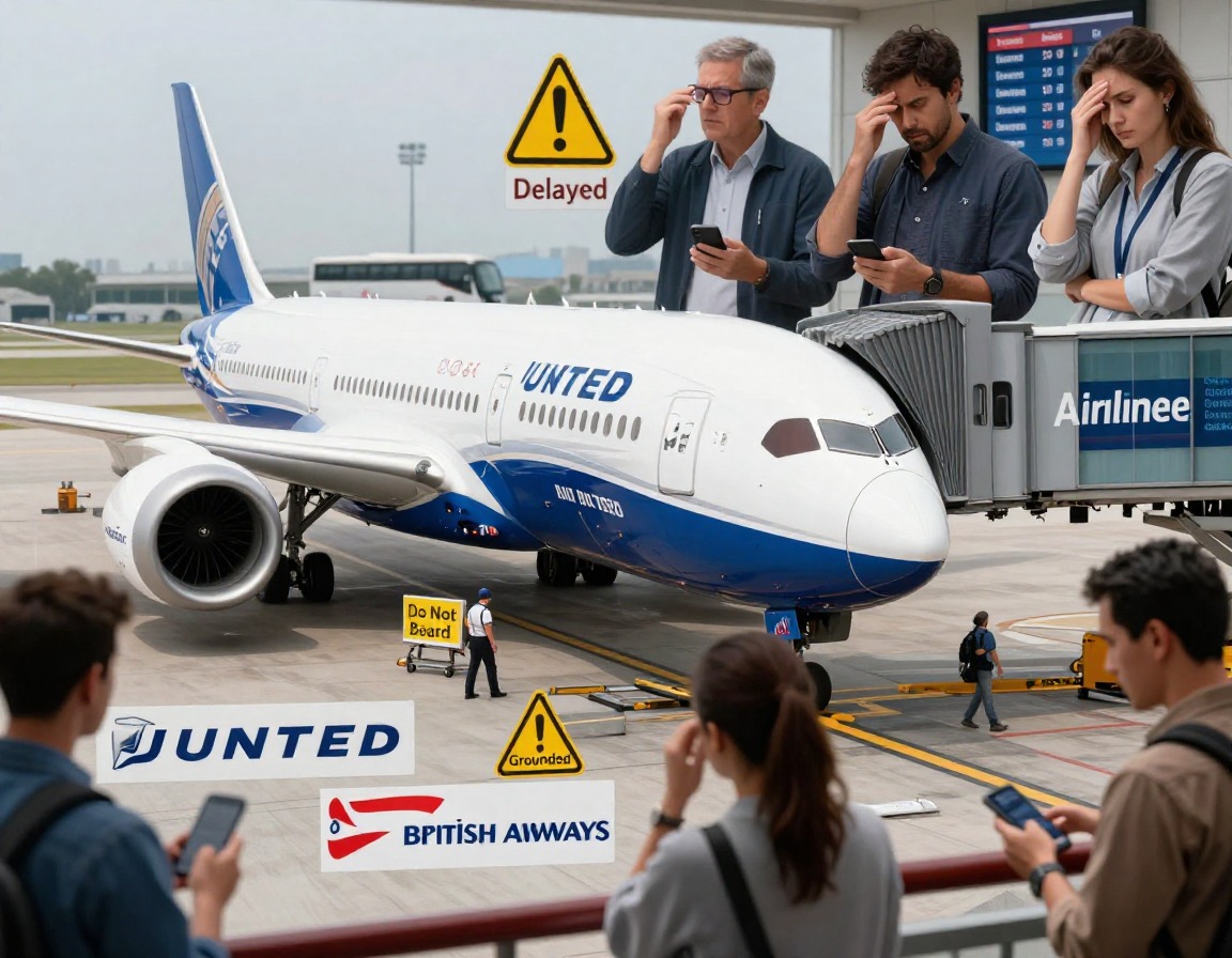 United airlines, british airways, and air india are facing significant disruptions as boeing’s 787 dreamliner is grounded worldwide due to a critical fuel control issue, sending shockwaves through the global aviation industry.