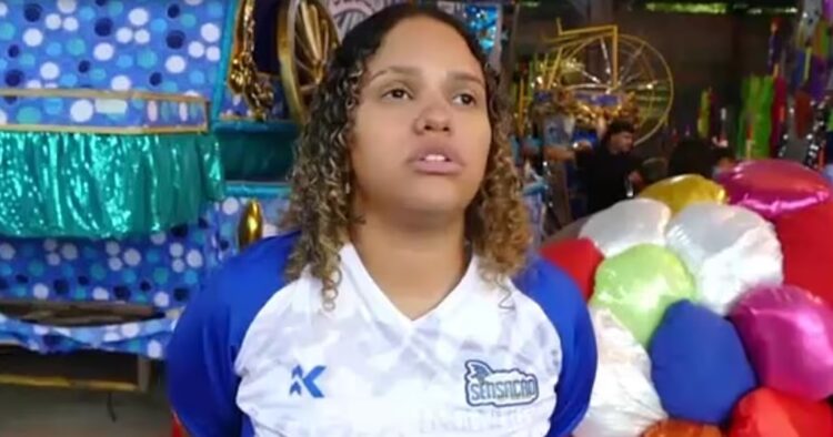 Young woman becomes first-ever drum master of a Brazilian samba school