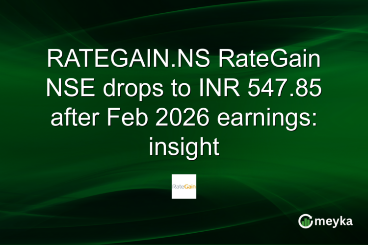 RATEGAIN.NS RateGain NSE drops to INR 547.85 after Feb 2026 earnings: insight