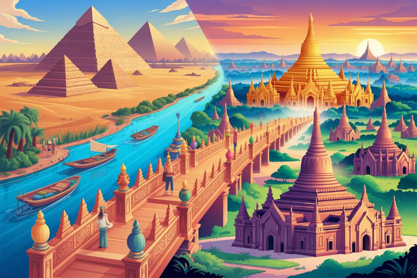 Cairo, new administrative capital, yangon and bagan forge new cultural pathways