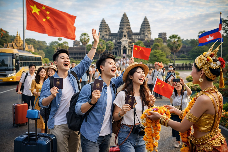 Cambodia Set for Explosive Surge in Chinese Tourists in 2026 with Game-Changing Visa Exemption Polic...