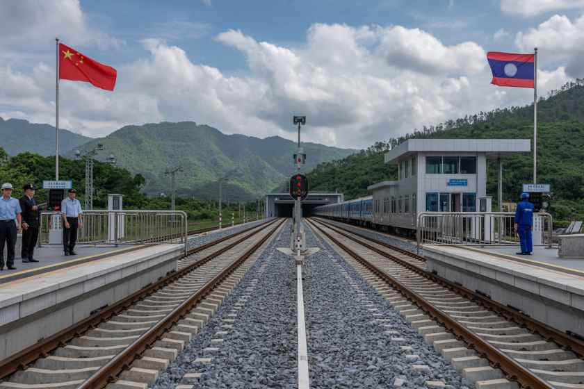 Laos and china railway