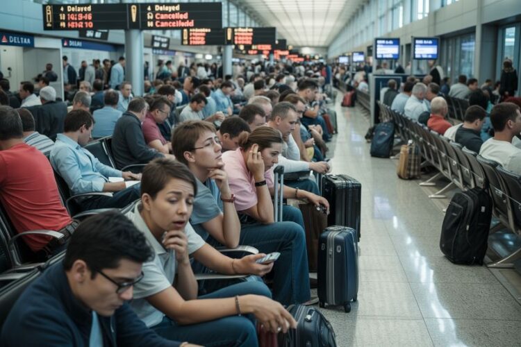 Thousands of Frustrated Travelers Stranded Across the US as Delta Air Lines Sees Massive Disruptions...
