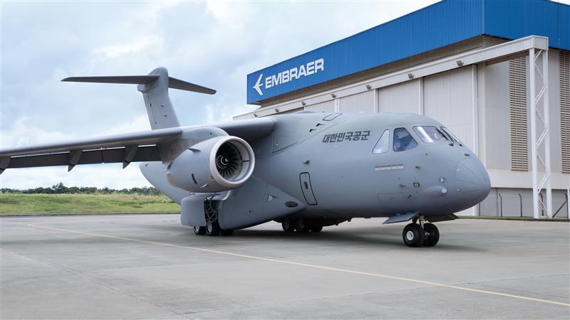Embraer rolls out first C-390 tactical transport for South Korean air force