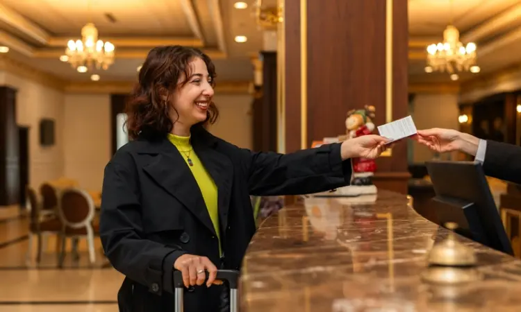 Hotel reception, hotel check-in