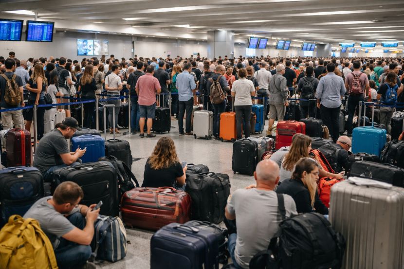 Hundreds of passengers left stranded at miami international airport as american airlines, delta, and lufthansa, cancel 67 flights and delay 222, impacting cities like new york, chicago, los angeles, mexico, and other major us cities