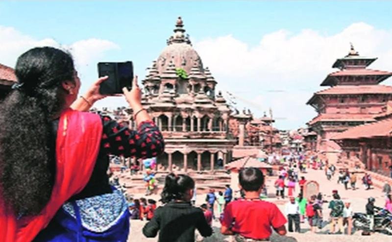The number of Indian tourists reaching Nepal increased this year