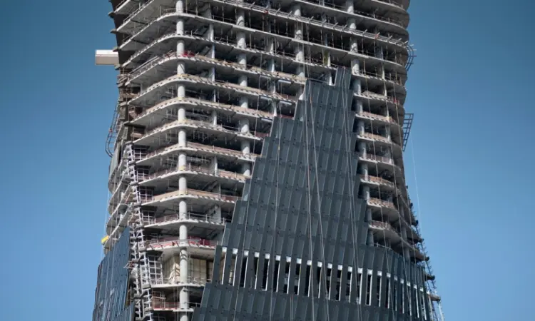 A new high-rise under construction.