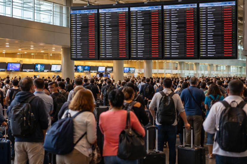 Disrupting travel across montreal, new york, toronto, us cities and international flights affected by 53 delays and 9 cancellations at montreal-trudeau airport, impacting air canada and american airlines passengers