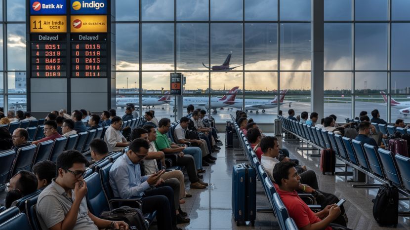Severe weather disrupts air travel across indonesia, india, and the uae