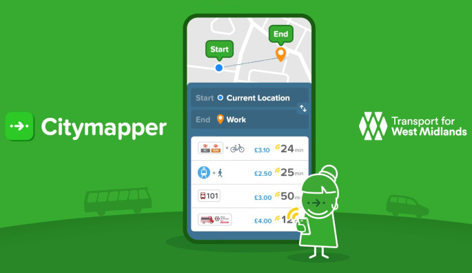 TfWM and Citymapper form new partnership