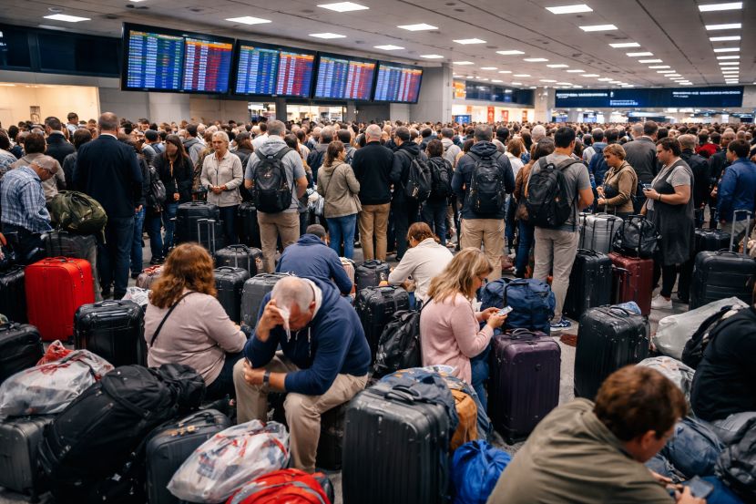 Hundreds of passengers stranded as united, american, delta, and southwest flights to new york, los angeles, london, paris and major us cities faces 207 flight delays and 20 cancellations