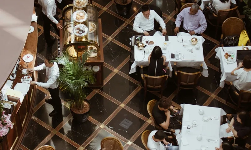 Diners in a restaurant