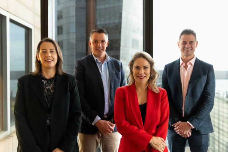 From left: Nathaly Naughton, Chief Growth Officer, Webjet Group; David Galt, CEO, Webjet OTA; Katrina Barry, CEO and Managing Director, Webjet Group; Layton Shannos, Chief Financial Officer, Webjet Group.