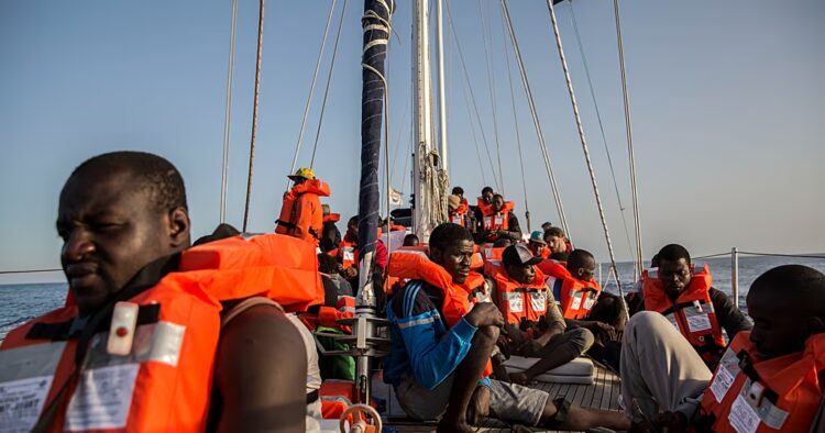 More than 50 African migrants rescued from boat in central Mediterranean