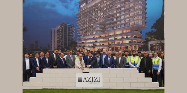 Ground-breaking ceremony of Azizi Developments hospitality project. Image Courtesy: Azizi Developments
