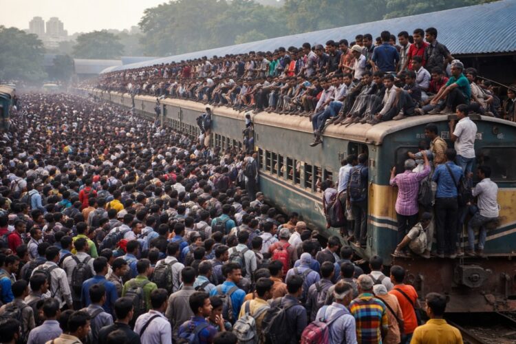 Bangladesh Faces Devastating Travel Chaos After Eid: Overcrowded Trains, Fuel Shortage, and Delays D...