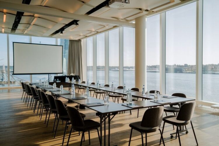 The new marina room at cape grace offers a refined waterfront venue for meetings and special events