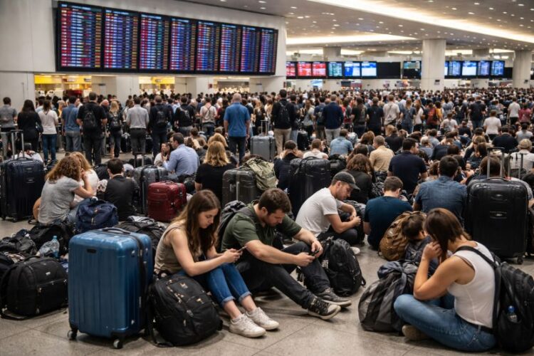 Hundreds of passengers left stranded at hartsfield-jackson atlanta international airport as delta, spirit, american airlines, and southwest face 190 delays and 34 cancellations across new york, miami, chicago and major us cities