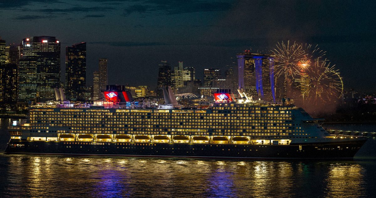 Disney Cruise Line’s Disney Adventure docks in Singapore, marking first Asia homeport